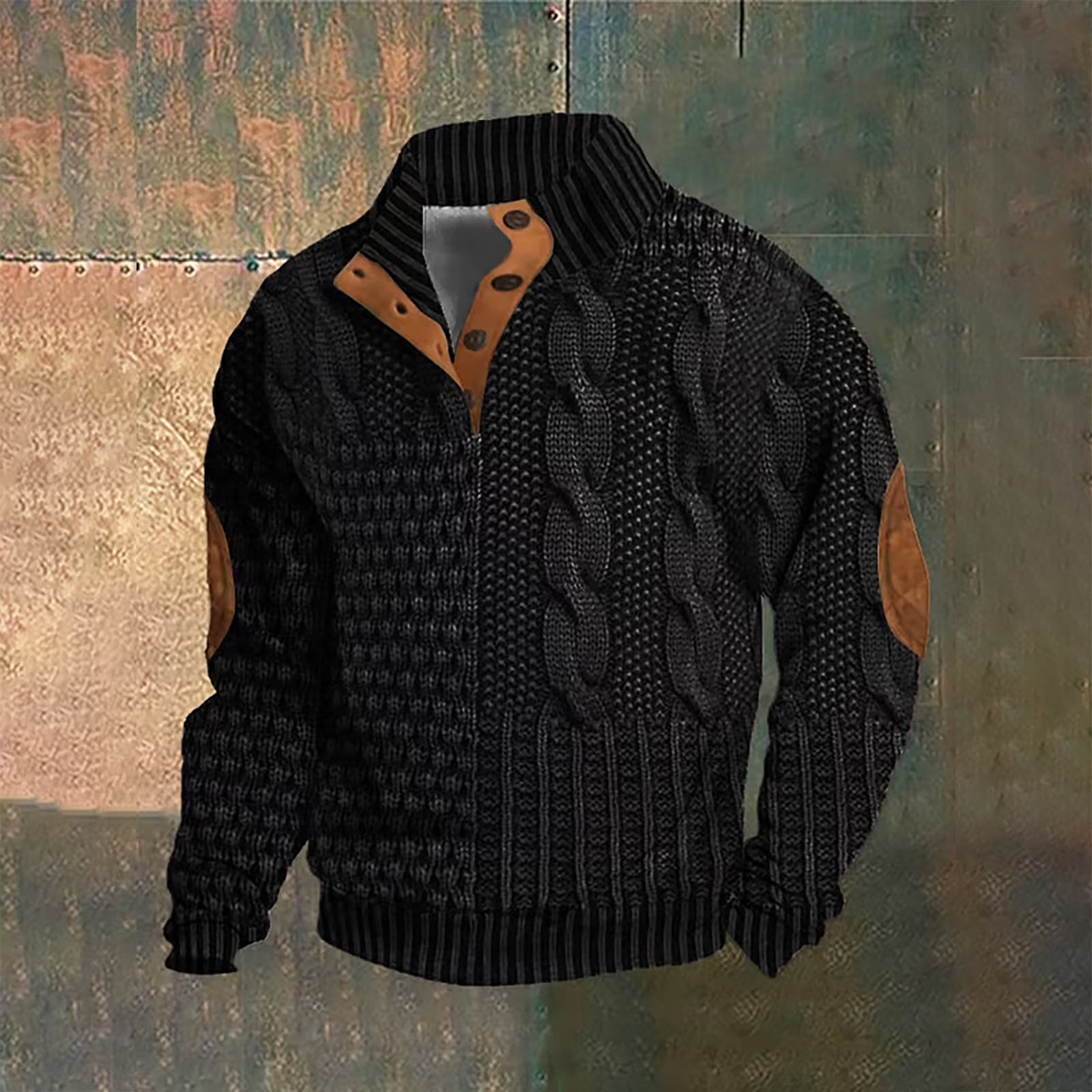 Van Meren Mode | Wollen Trui met knoopsluiting