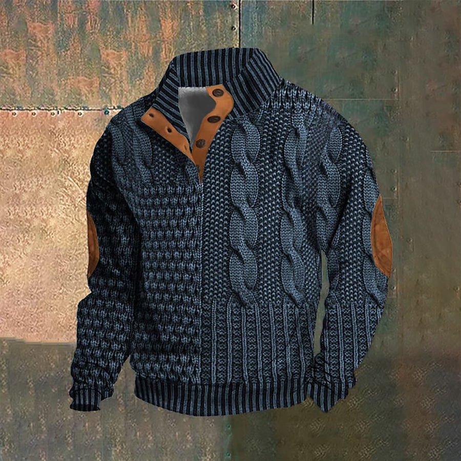 Van Meren Mode | Wollen Trui met knoopsluiting