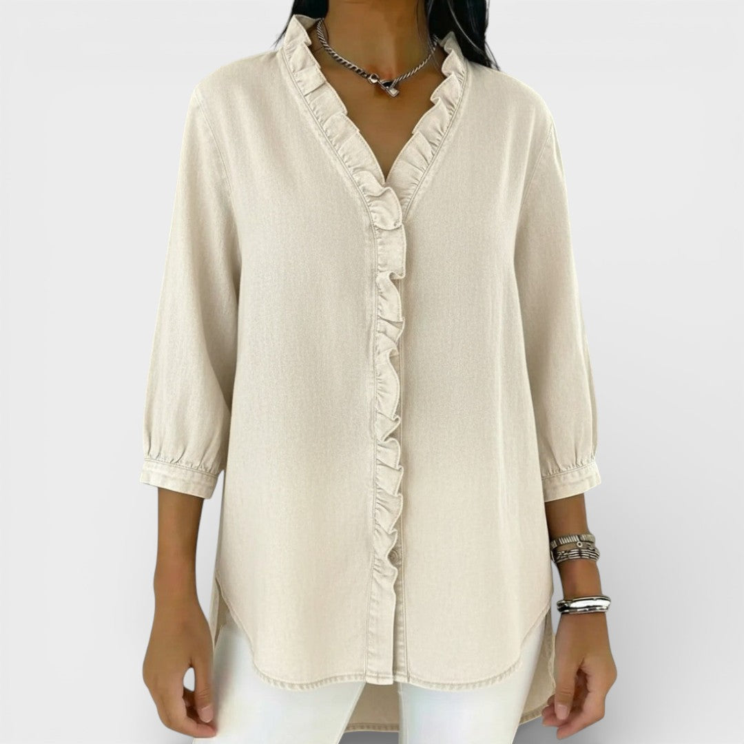 Van Meren Mode | Elegante blouse met ruffles
