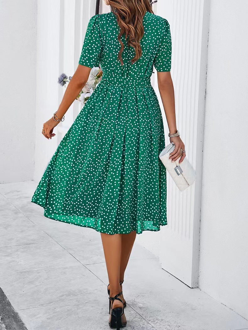 Coco - Polka Dot Lace-Up Dress