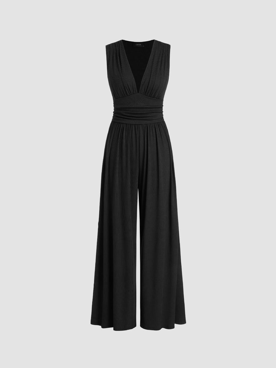 Charity - Chic Sleeveless Wide-Leg Jumpsuit