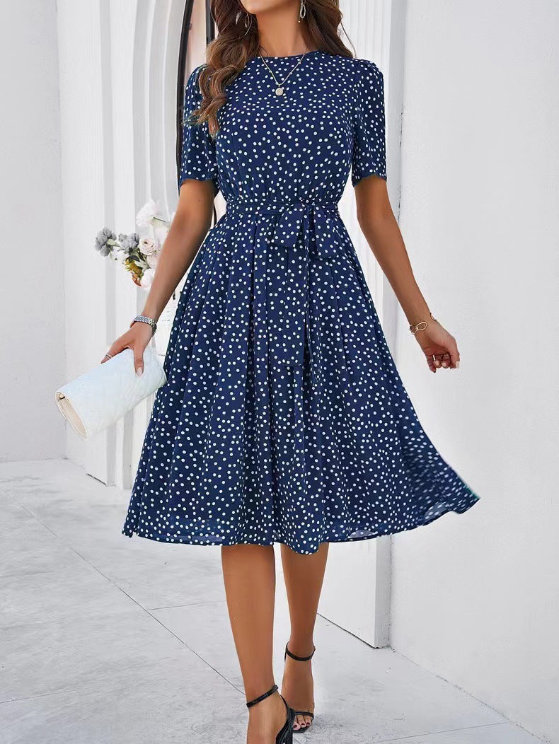 Coco - Polka Dot Lace-Up Dress