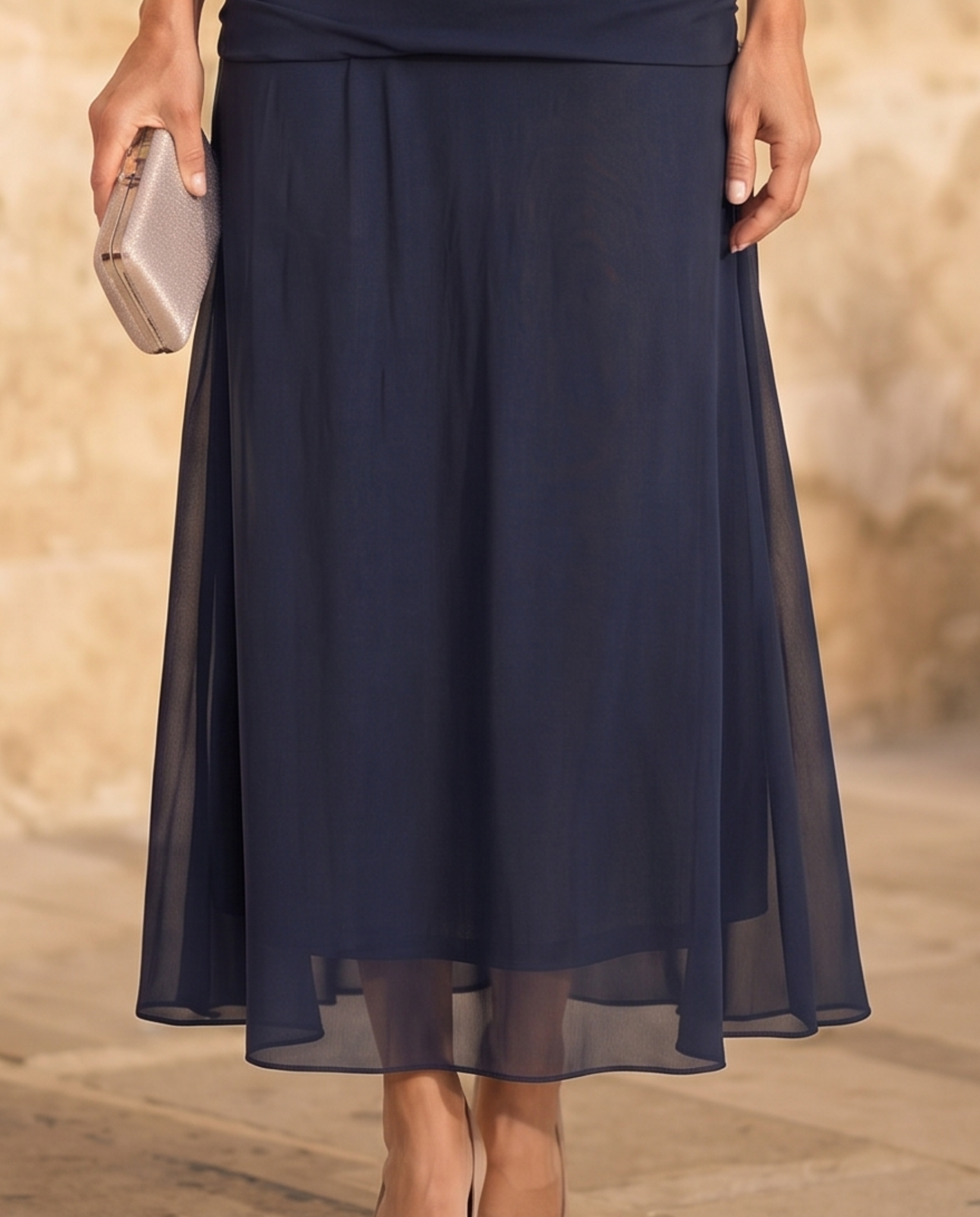 Avery - Elegante Blauwe Maxi-jurk