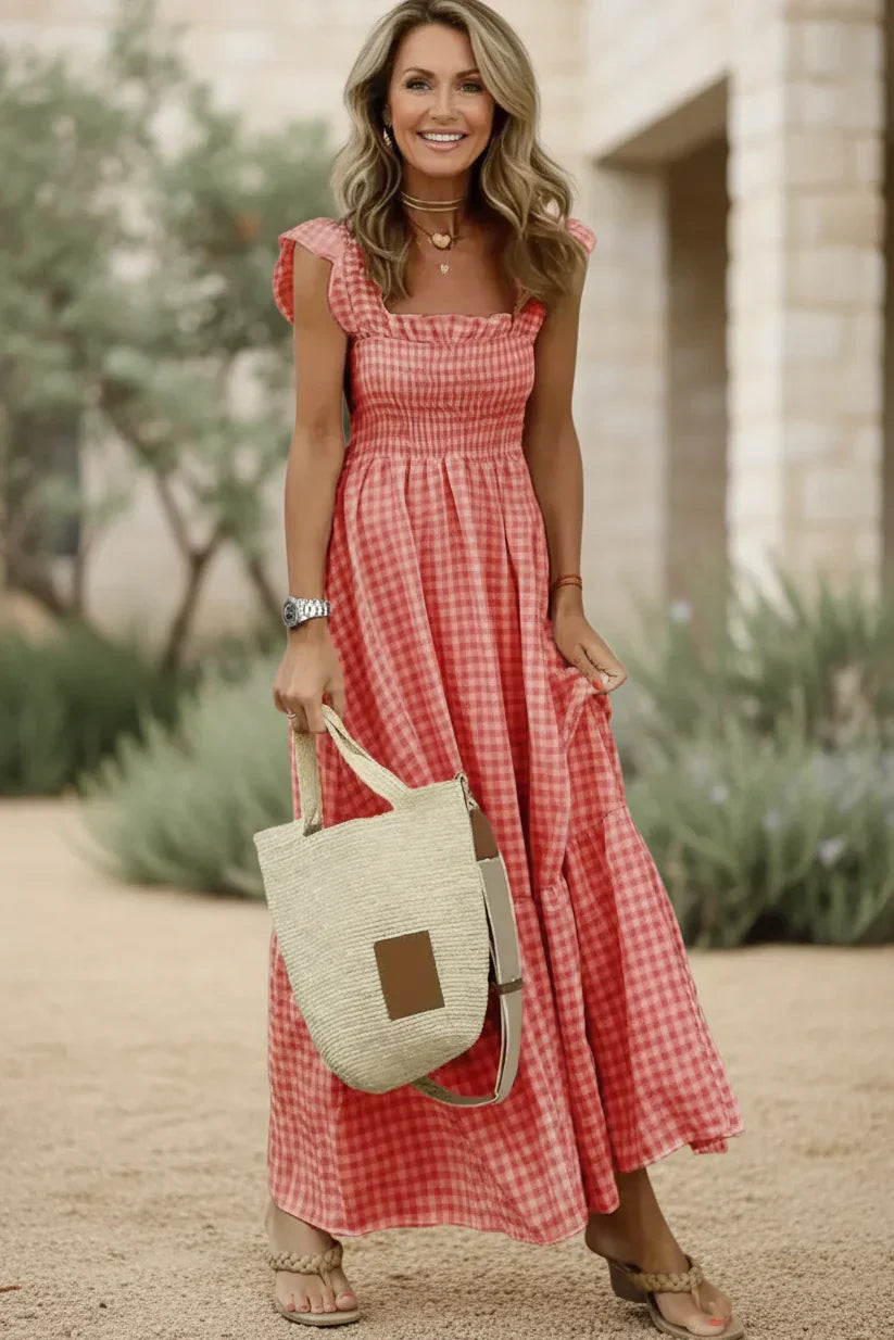 ELENA - ELEGANT RUFFLE DRESS