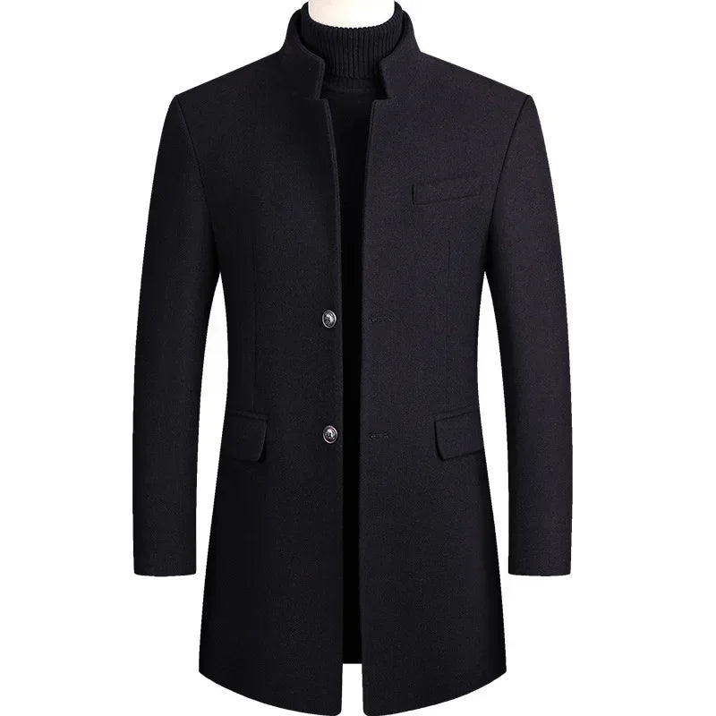 Van Meren Mode | Kasjmier-wollen heren trenchcoat