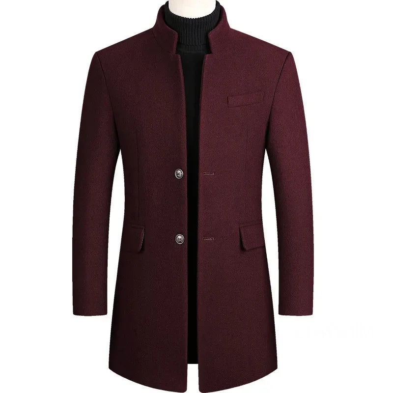Van Meren Mode | Kasjmier-wollen heren trenchcoat
