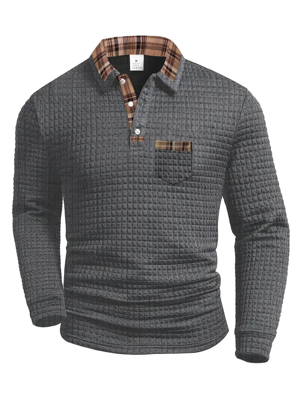 Van Meren Mode | Comfortabele heren polo met lange mouw
