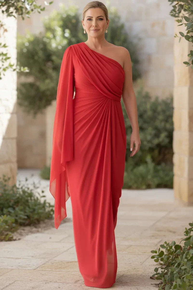SERENA - ONE-SHOULDER EVENING GOWN