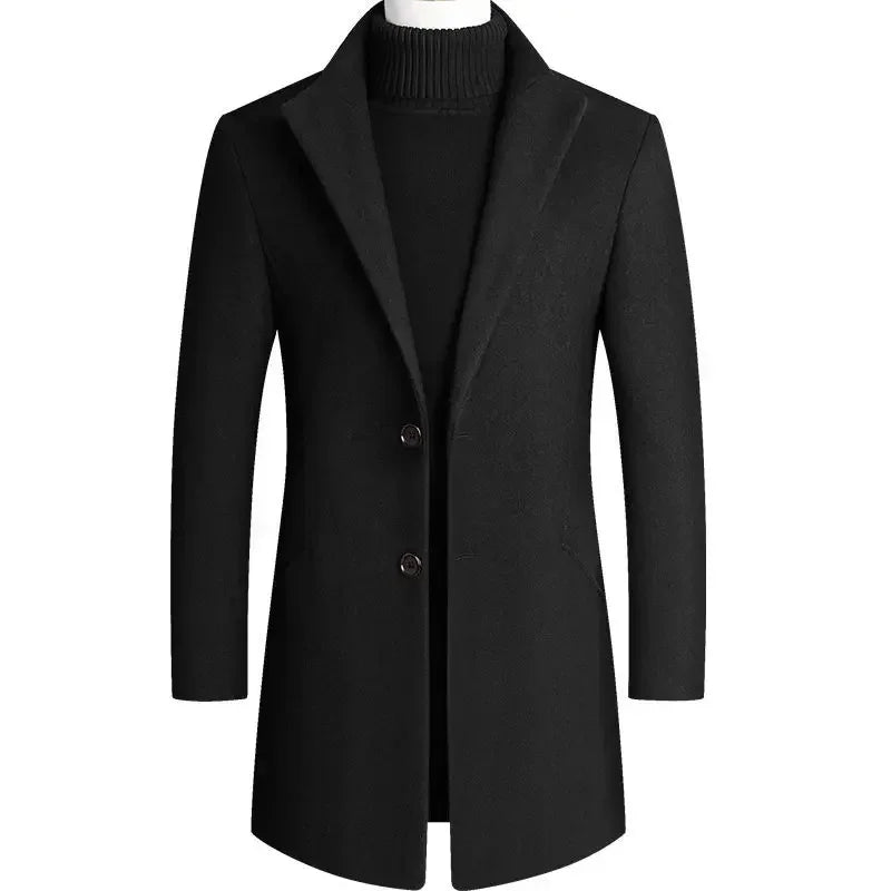 Van Meren Mode | Kasjmier-wollen heren trenchcoat