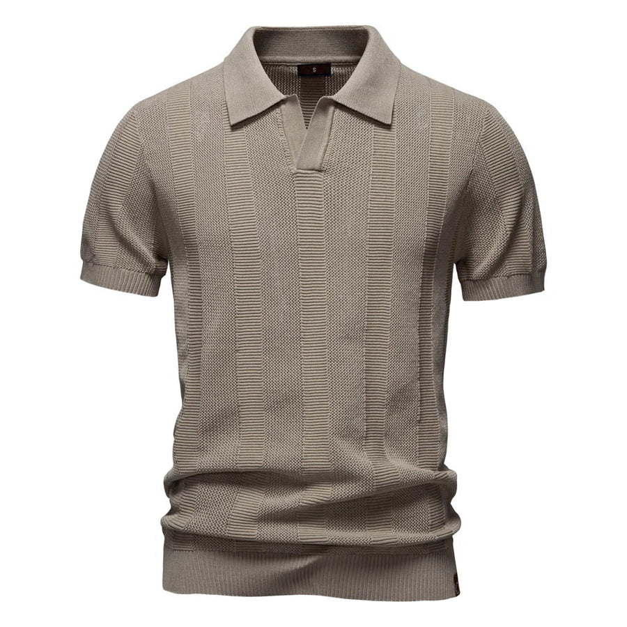 Van Meren Mode | Katoenen Gestreepte Polo
