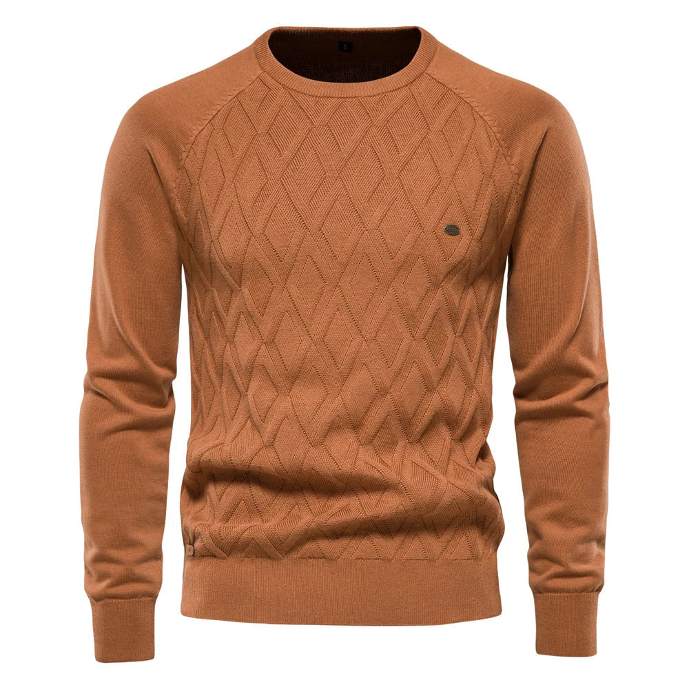 Van Meren Mode | Herentrui Met Ruit Design