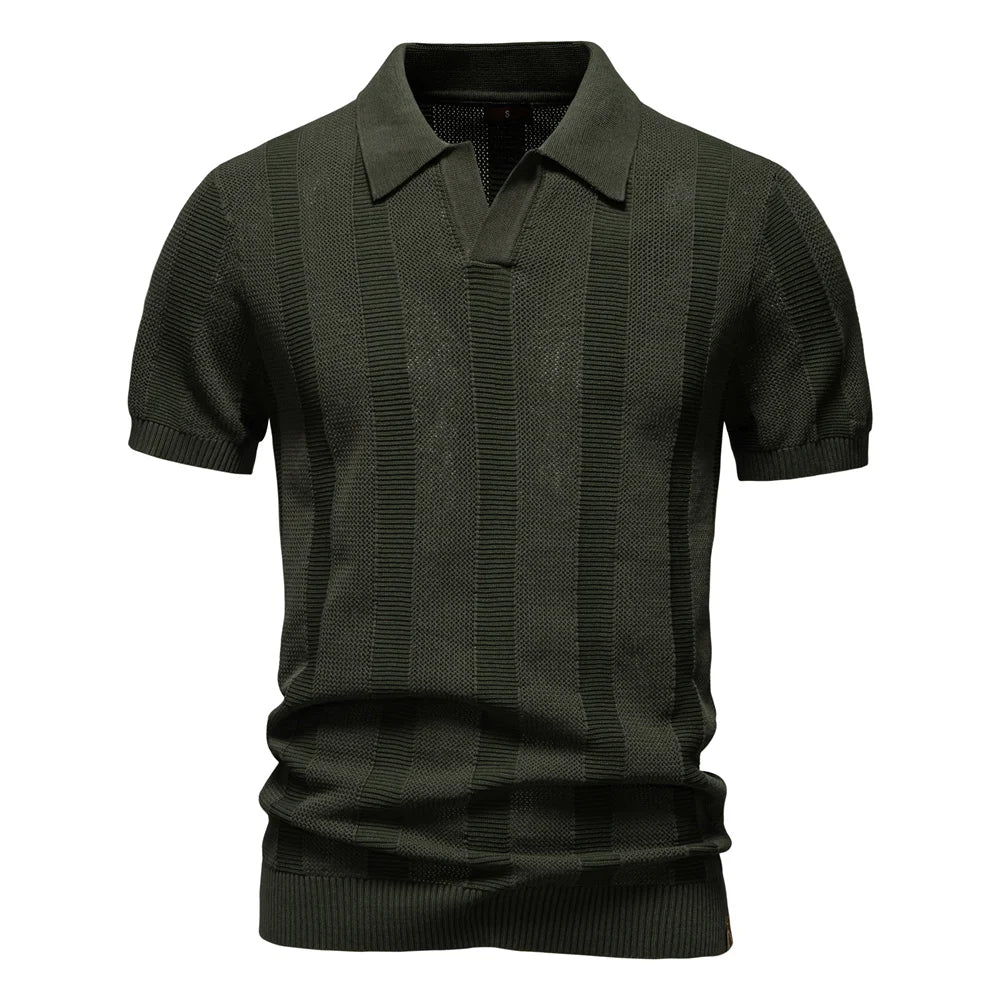 Van Meren Mode | Katoenen Gestreepte Polo