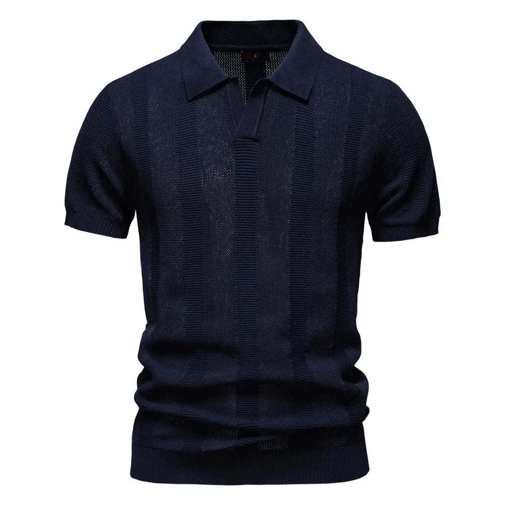 Van Meren Mode | Katoenen Gestreepte Polo