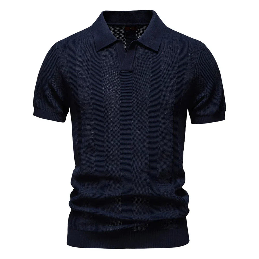 Van Meren Mode | Katoenen Gestreepte Polo