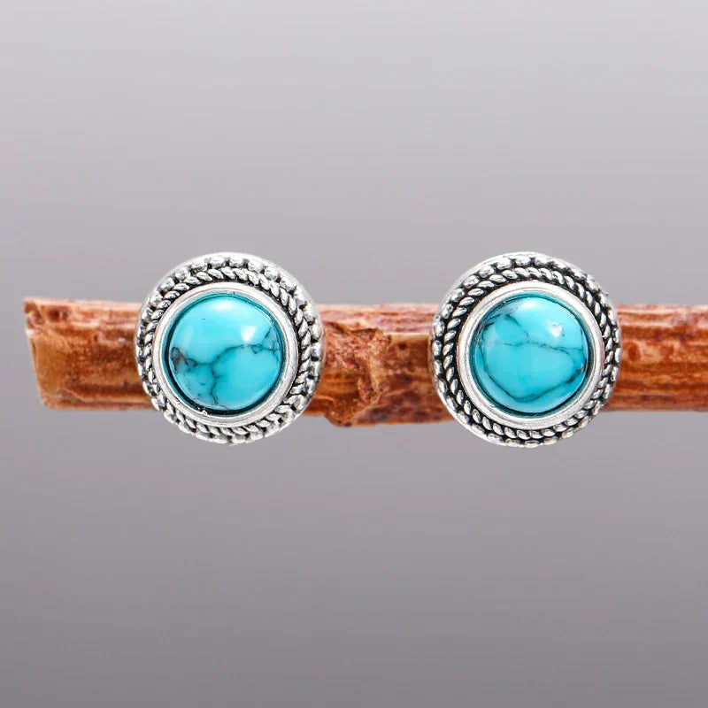 Classic Turquoise Stud Earrings