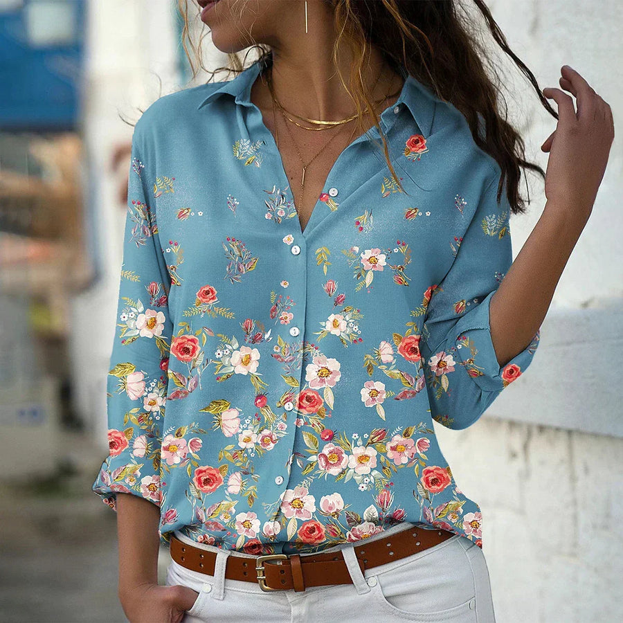 Van Meren Mode |MODIEUS BEDRUKTE BLOUSE