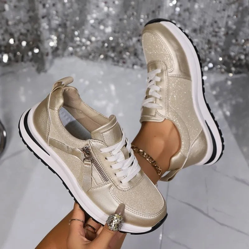 Karine | Zip-Up Comfort Sneakers