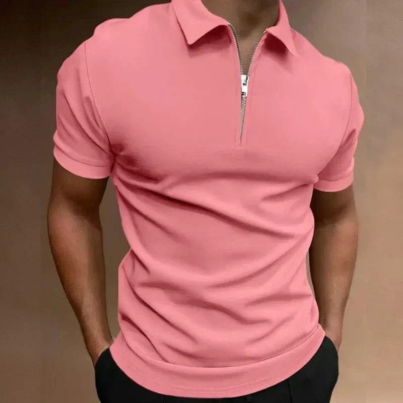 Van Meren Mode | Klassieke Rits Polo Shirt