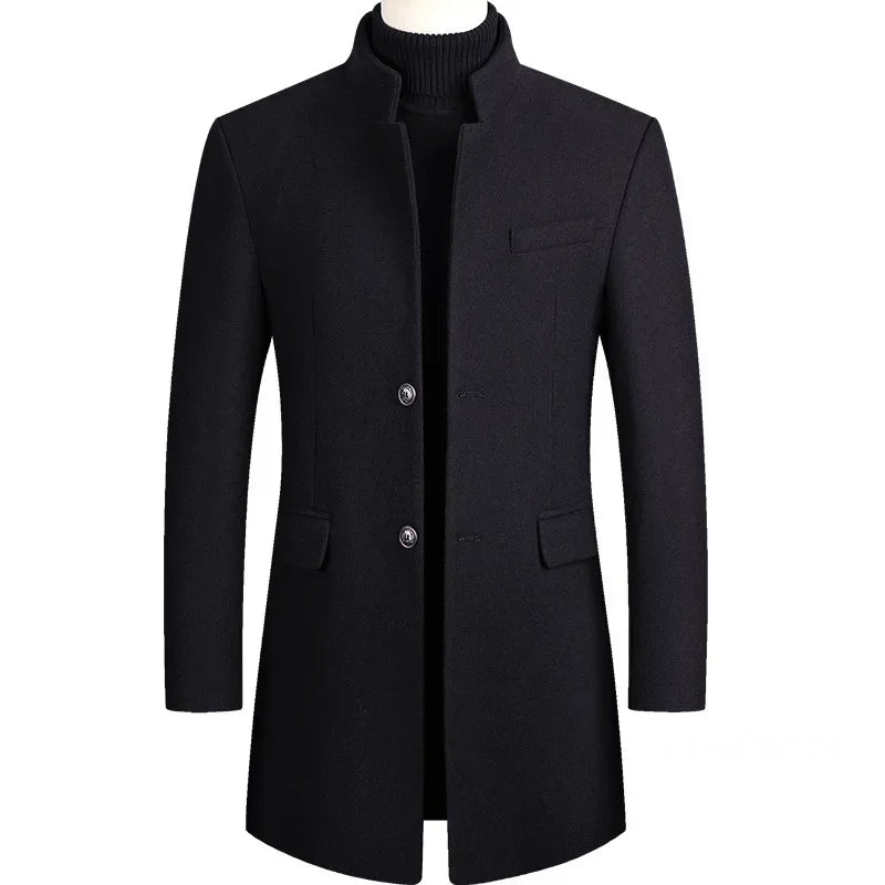 Van Meren Mode | Kasjmier-wollen heren trenchcoat