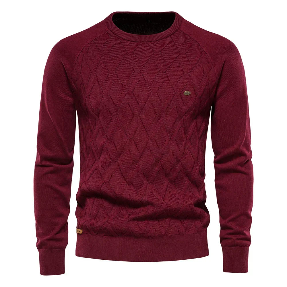 Van Meren Mode | Herentrui Met Ruit Design