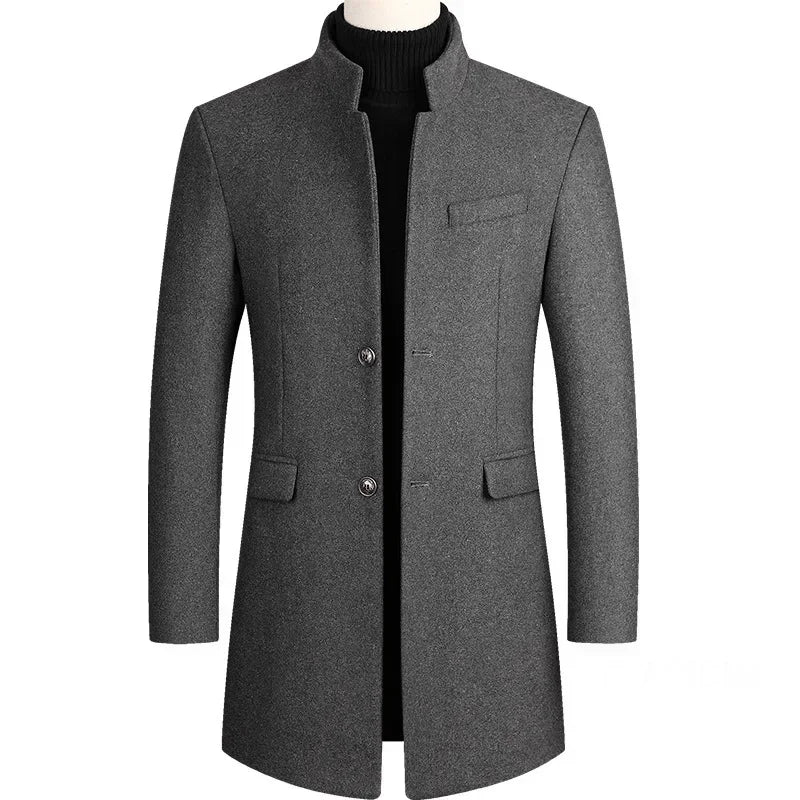Van Meren Mode | Kasjmier-wollen heren trenchcoat