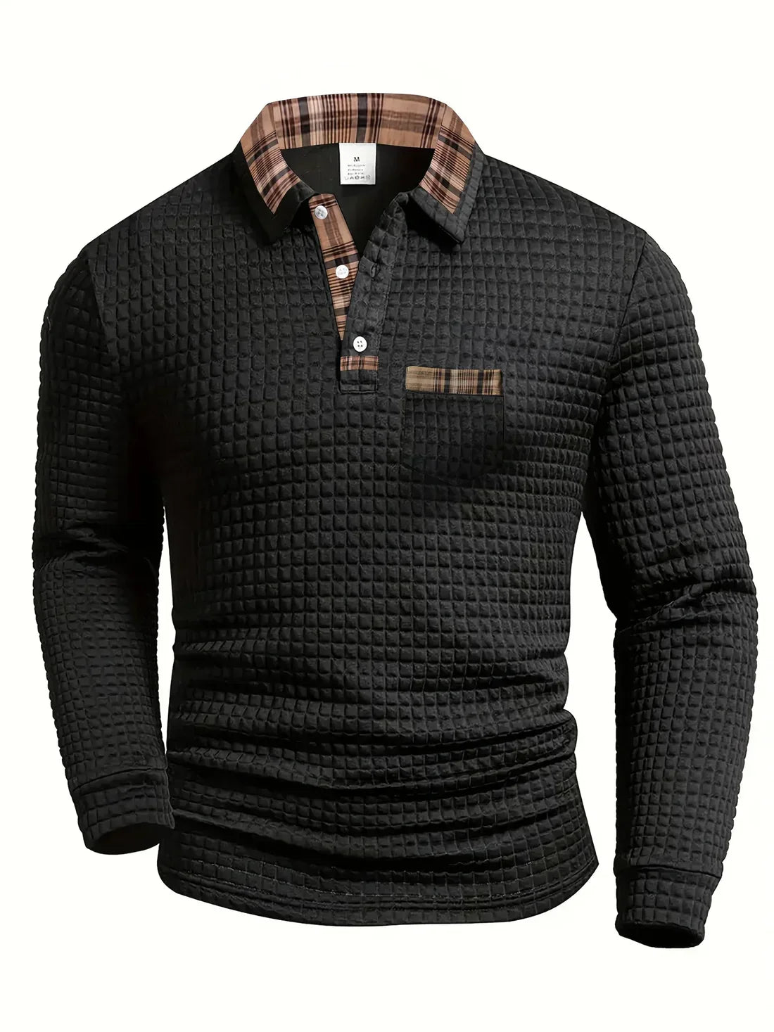 Van Meren Mode | Comfortabele heren polo met lange mouw