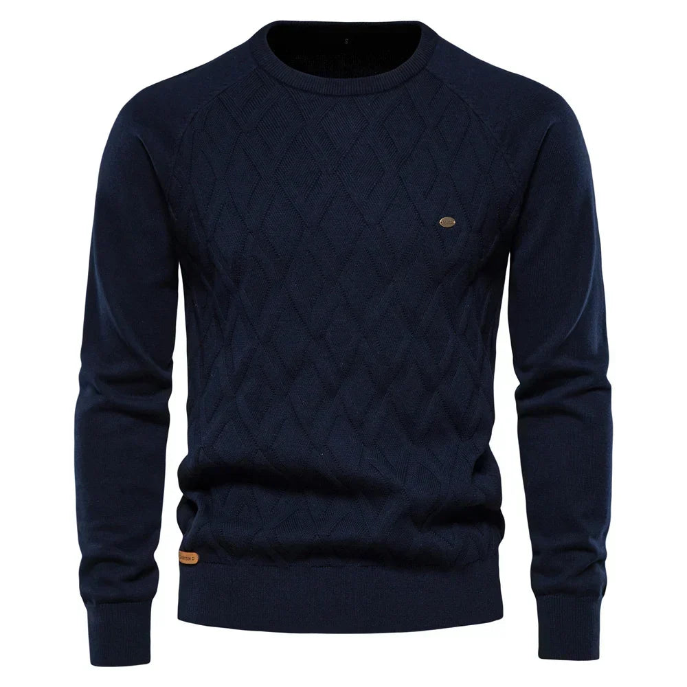 Van Meren Mode | Herentrui Met Ruit Design
