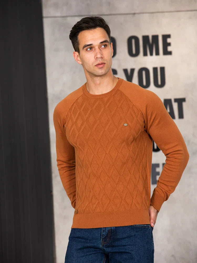 Van Meren Mode | Herentrui Met Ruit Design