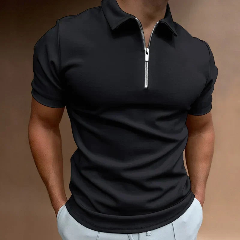 Van Meren Mode | Klassieke Rits Polo Shirt