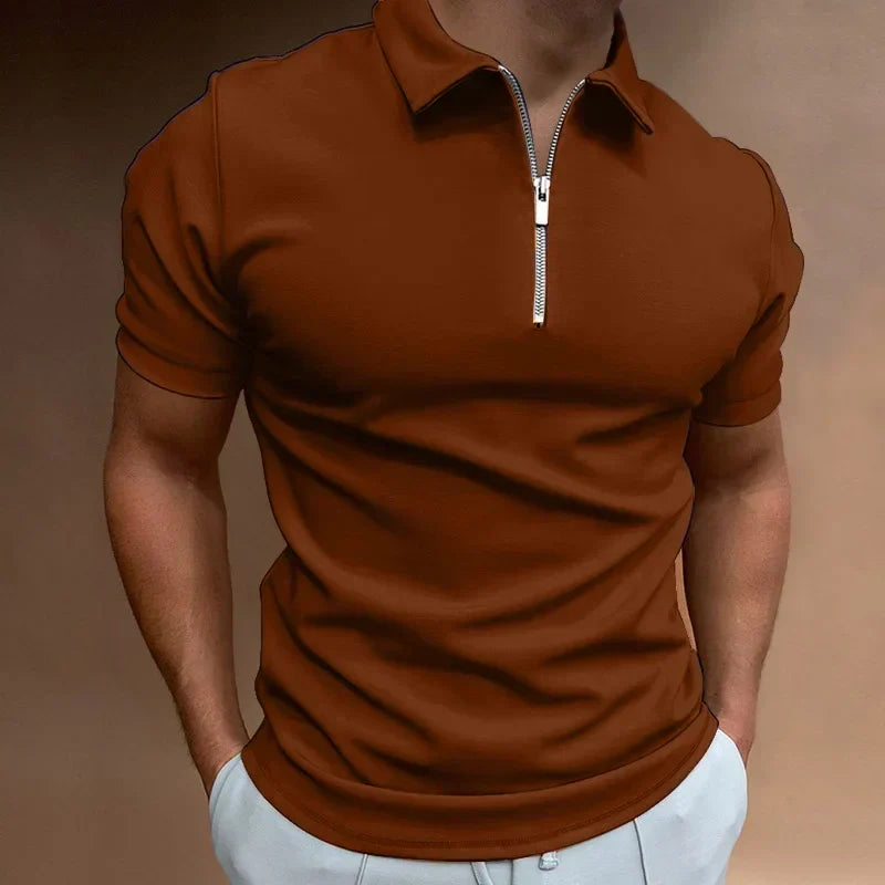 Van Meren Mode | Klassieke Rits Polo Shirt