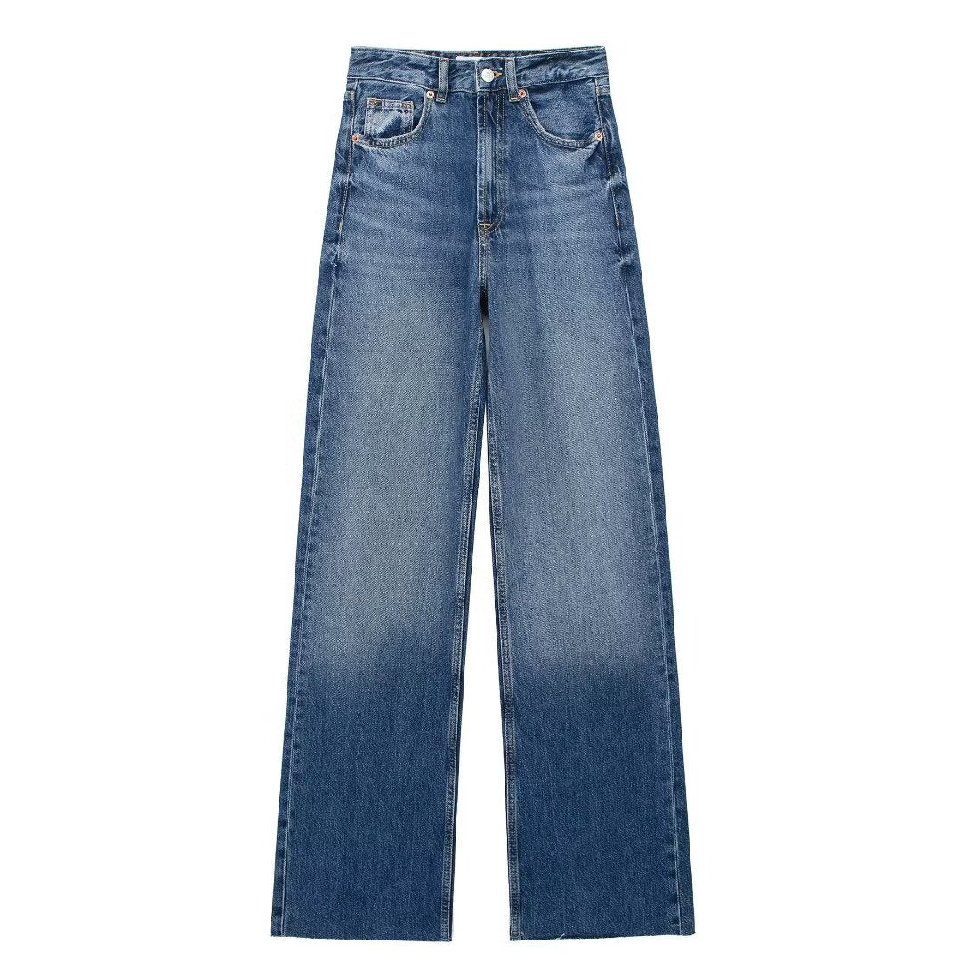 Van Meren Mode | Blauwe Damesbroek Wide Leg