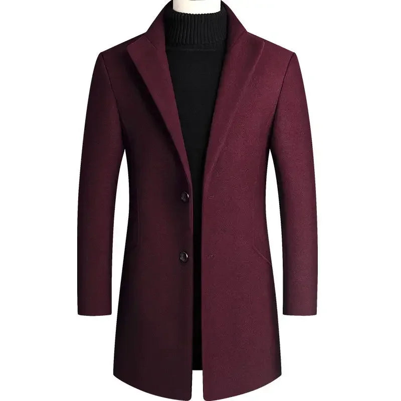 Van Meren Mode | Kasjmier-wollen heren trenchcoat