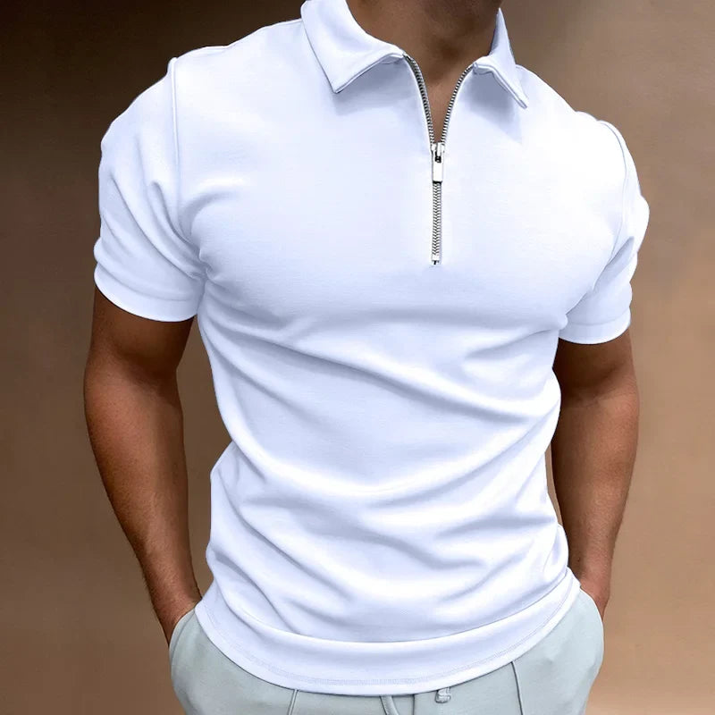 Van Meren Mode | Klassieke Rits Polo Shirt