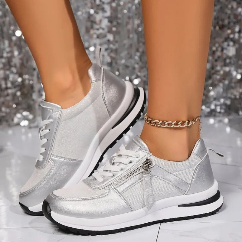 Karine | Zip-Up Comfort Sneakers