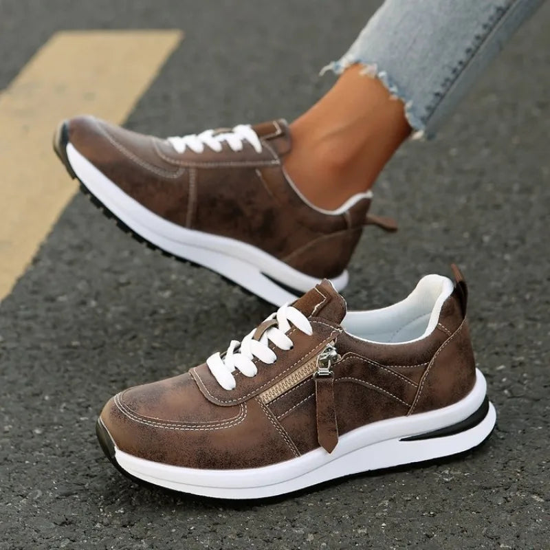 Karine | Zip-Up Comfort Sneakers