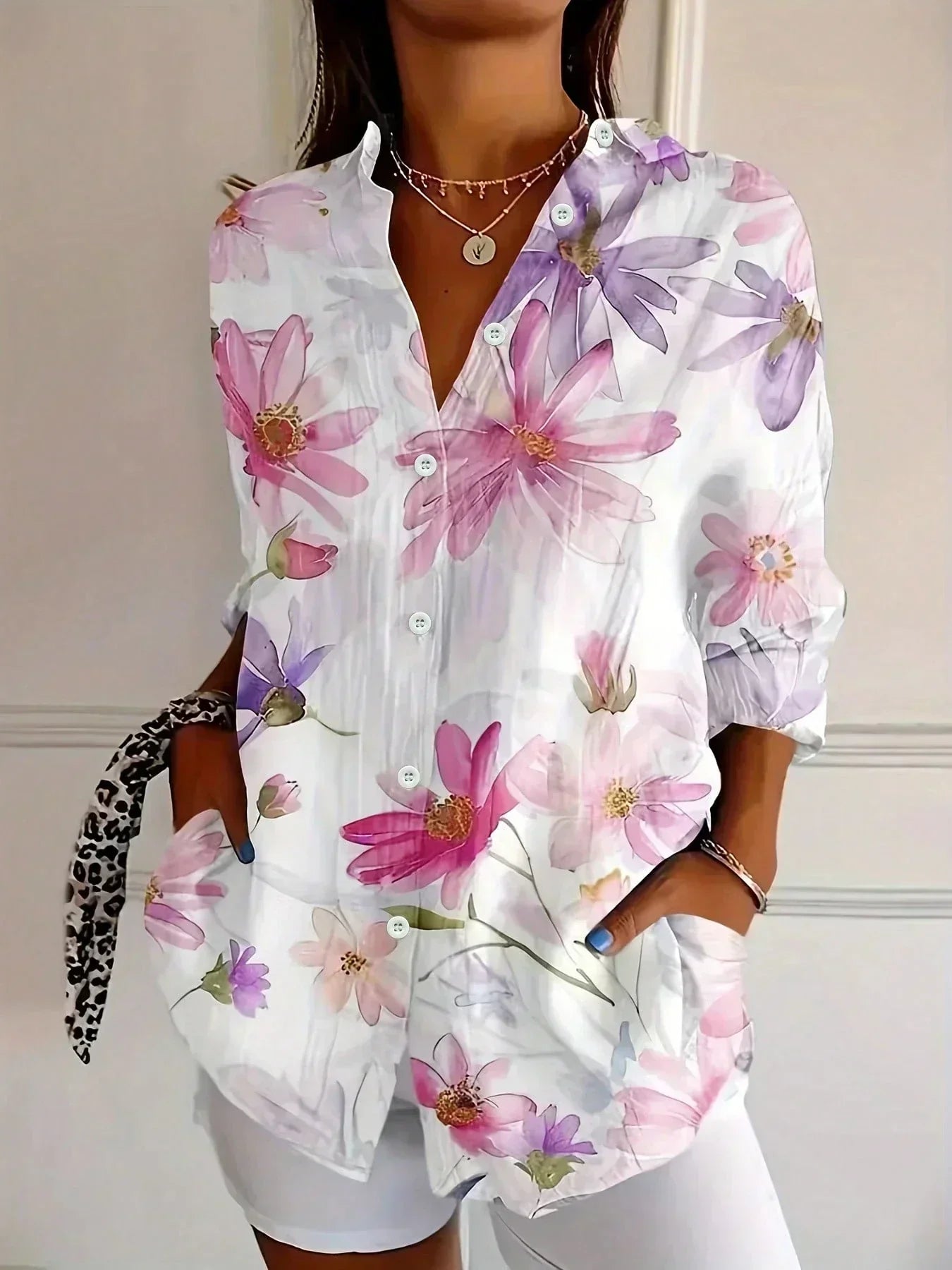 Van Meren Mode | Kleurrijke Lente Blouse
