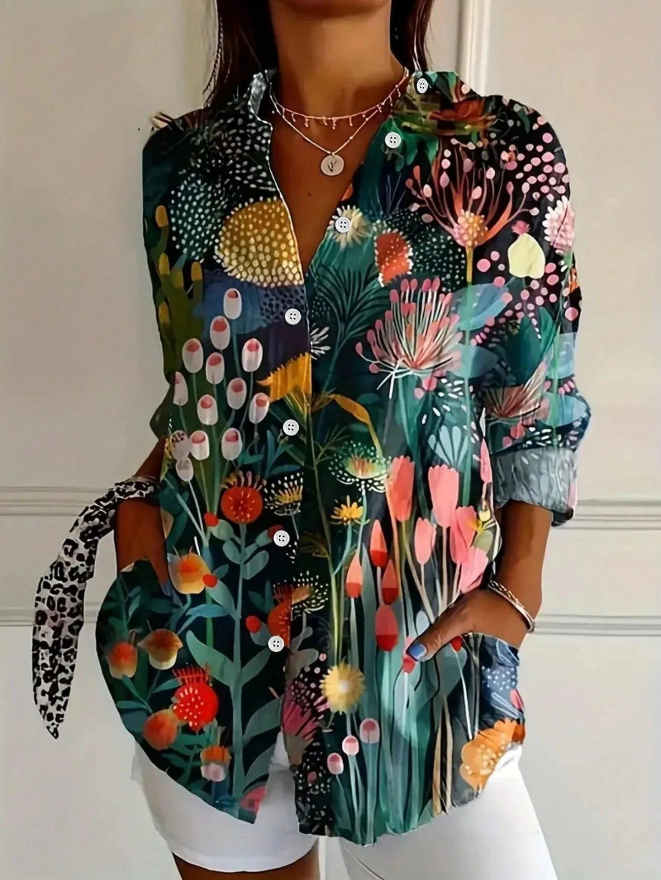 Van Meren Mode | Kleurrijke Lente Blouse
