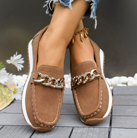 Elle - Loafers met Diamant Gesp