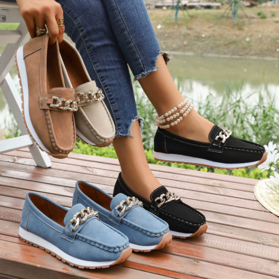 Elle - Loafers met Diamant Gesp