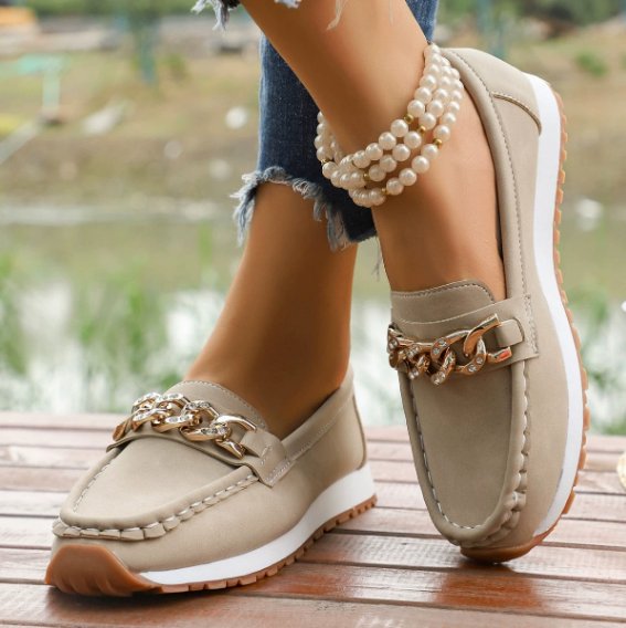 Elle - Loafers met Diamant Gesp