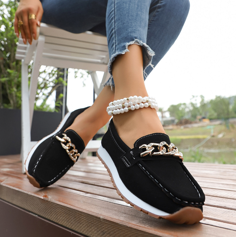 Elle - Loafers met Diamant Gesp