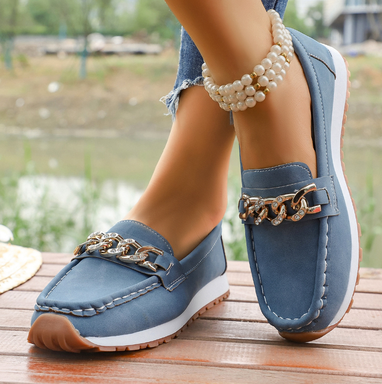 Elle - Loafers met Diamant Gesp
