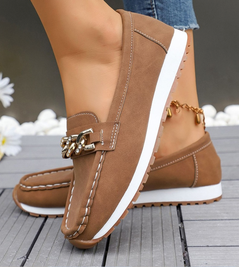 Elle - Loafers met Diamant Gesp