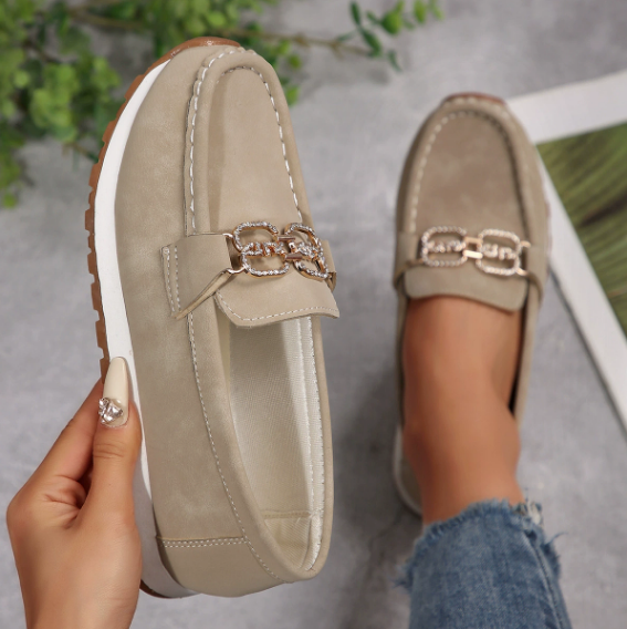 Emma - Loafers met Diamant Gesp