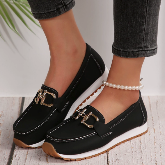 Estelle - Klassieke Loafers met Gesp