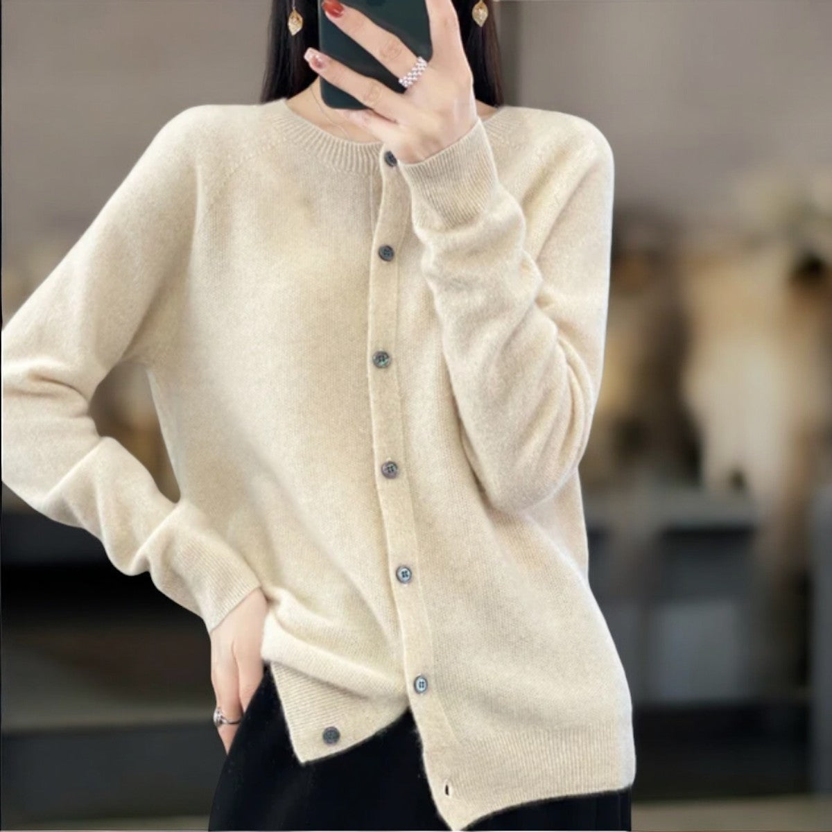 Van Meren Mode | Elegante Knoopjes Cardigan