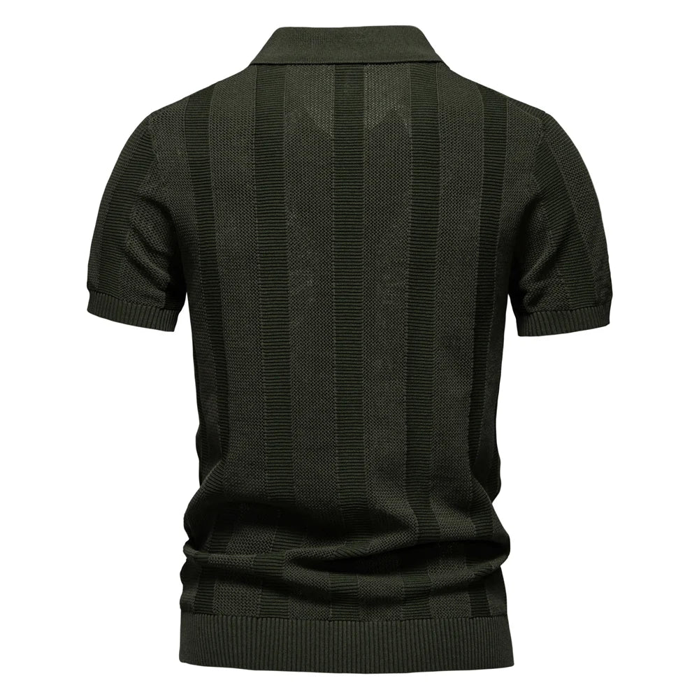 Van Meren Mode | Katoenen Gestreepte Polo