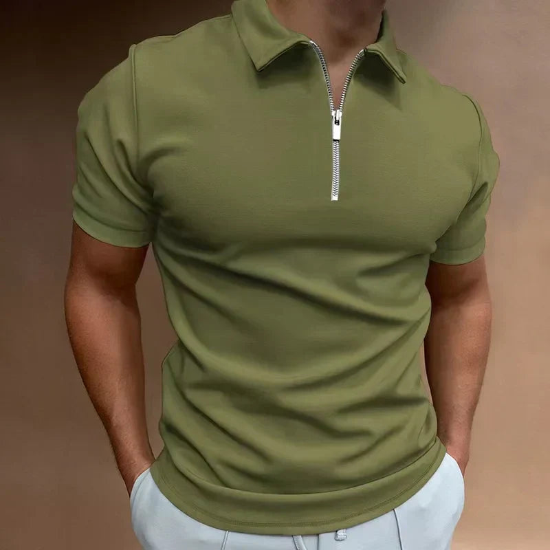 Van Meren Mode | Klassieke Rits Polo Shirt