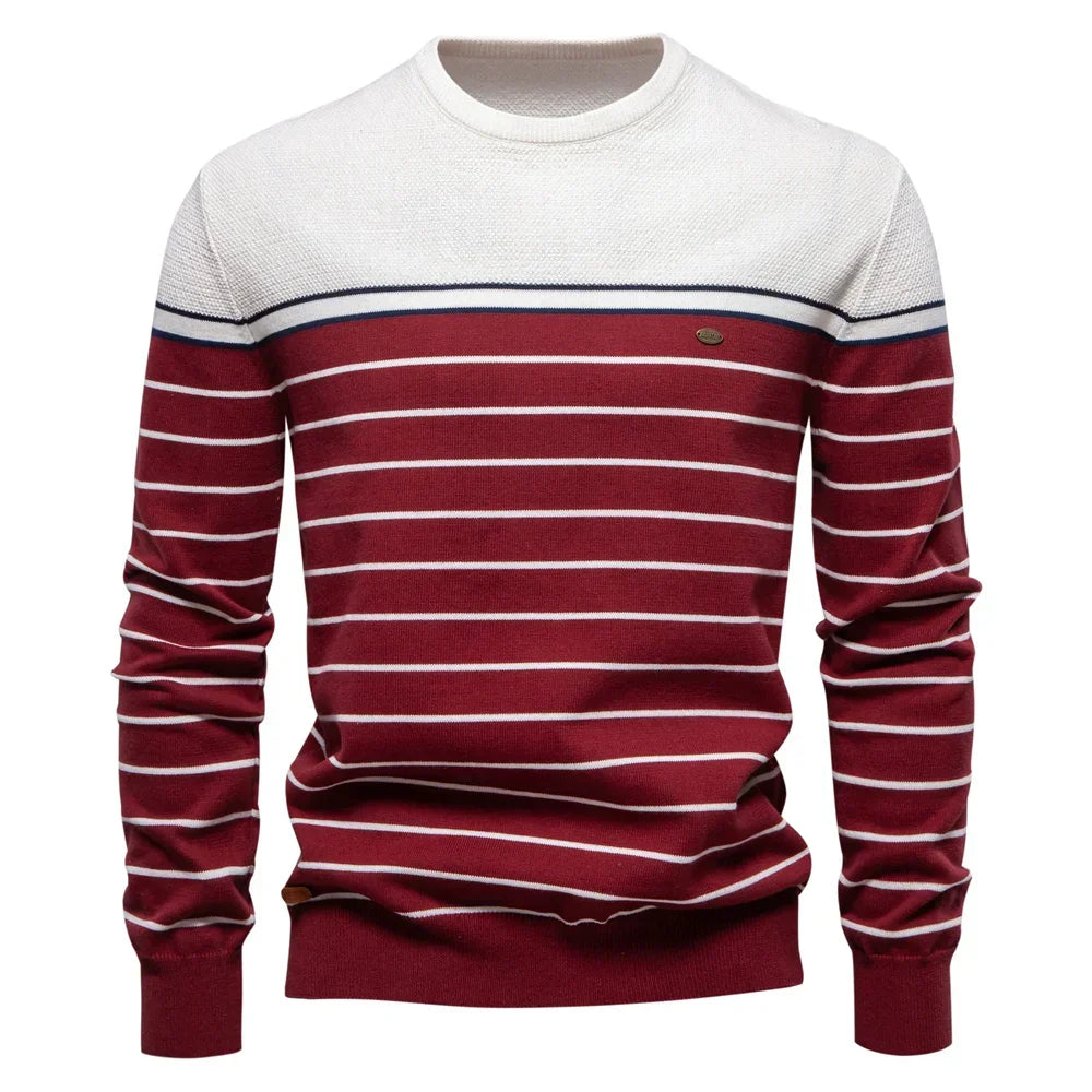Van Meren Mode | Herentrui Met Streepdesign