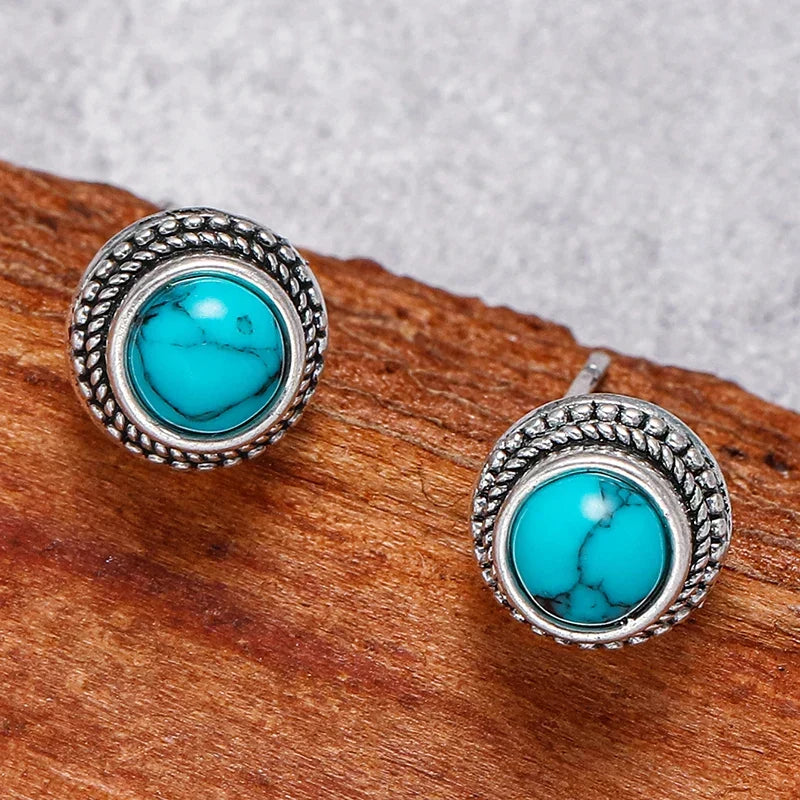 Classic Turquoise Stud Earrings